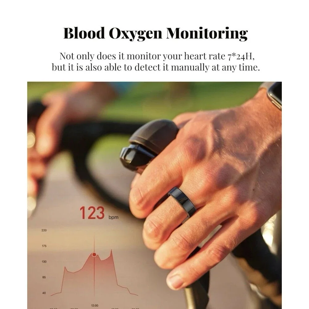 Smart Ring with Heart Rate, Blood Oxygen Monitoring–Multi-Sport Mode B10